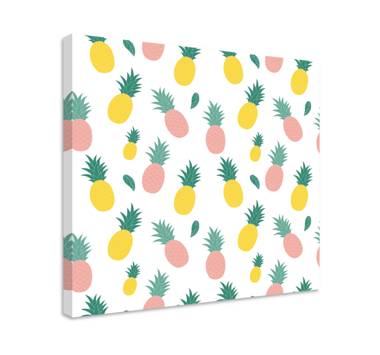 Tableau fruits motif ananas tropical - TenStickers