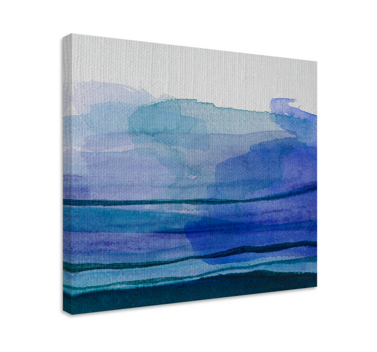 Tableau paysage couches d'eau bleue - TenStickers