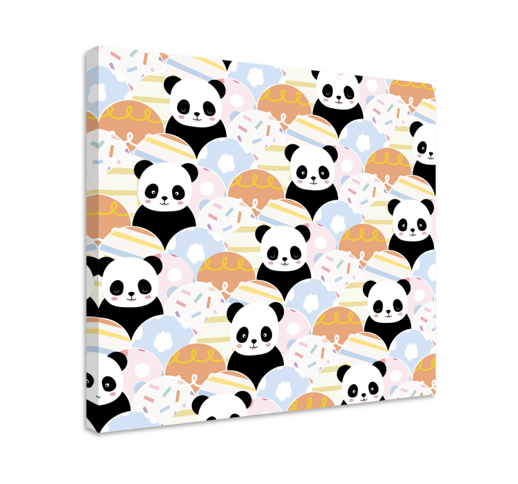 Tableau animaux motifs de pandas ludiques - TenStickers
