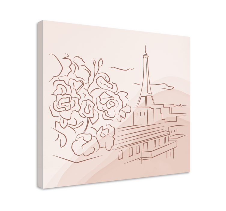 Tableau villes et pays scène florale parisienne - TenStickers