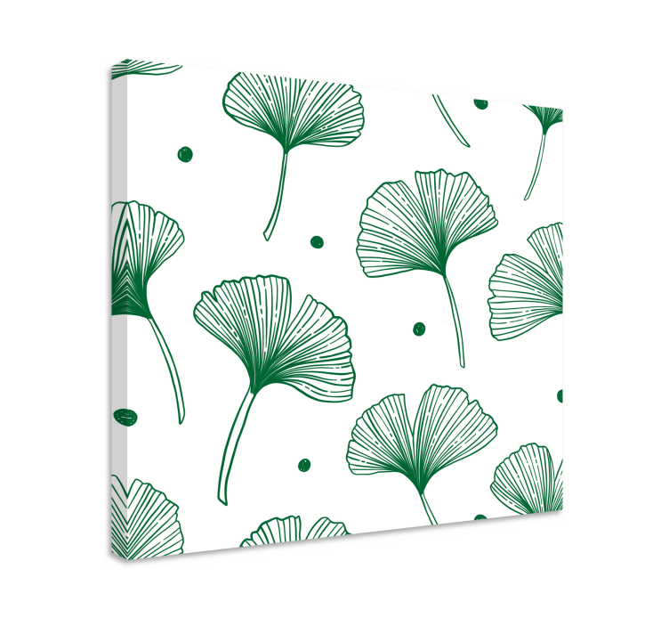 Tableau fleurs et plantes illustration de feuille de ginkgo - TenStickers