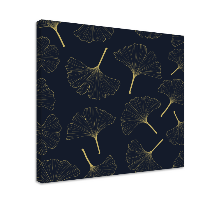 Tableau fleurs et plantes motif feuilles de ginkgo - TenStickers