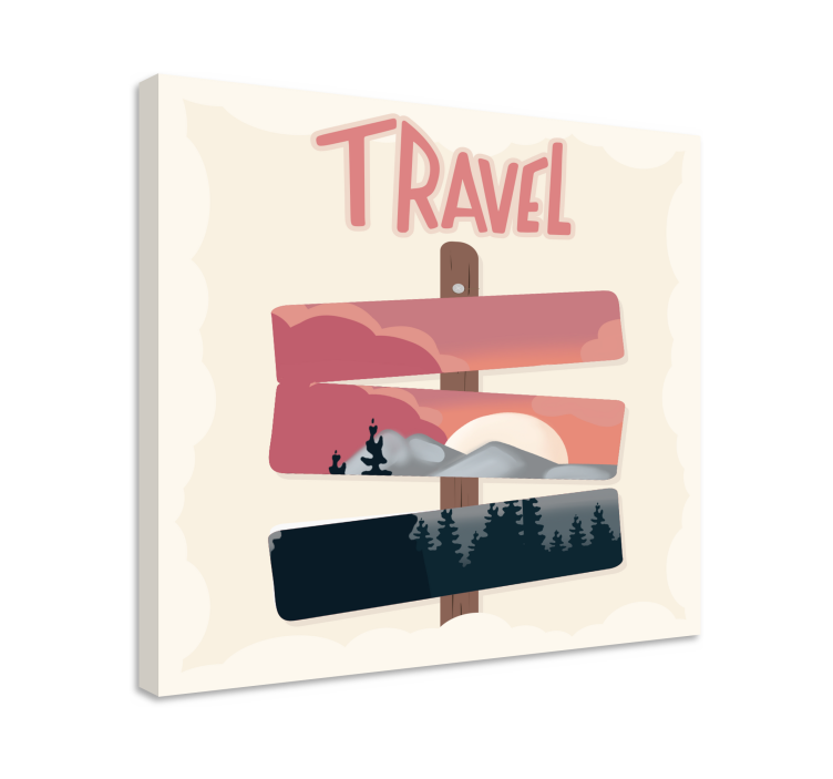 Tableau villes et pays panneau voyage - TenStickers