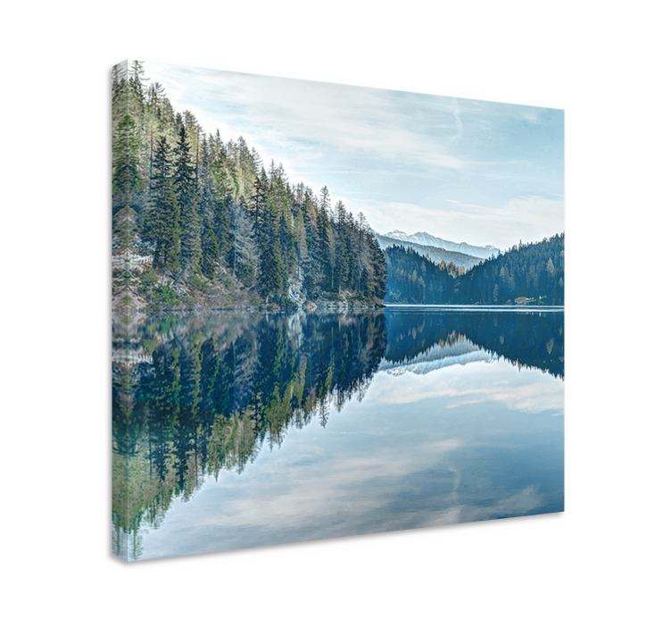 Tableau paysage reflet paisible du lac - TenStickers