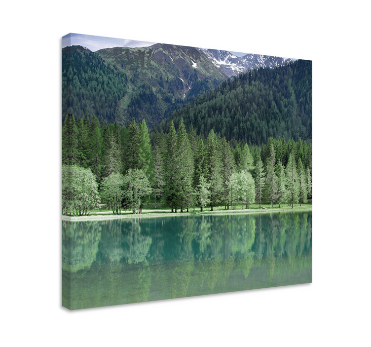 Tableau paysage réflexion paisible des montagnes - TenStickers