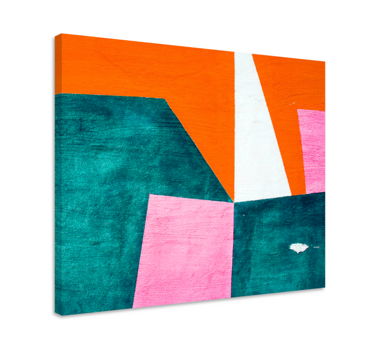 Tableau géométrique composition abstraite orange - TenStickers