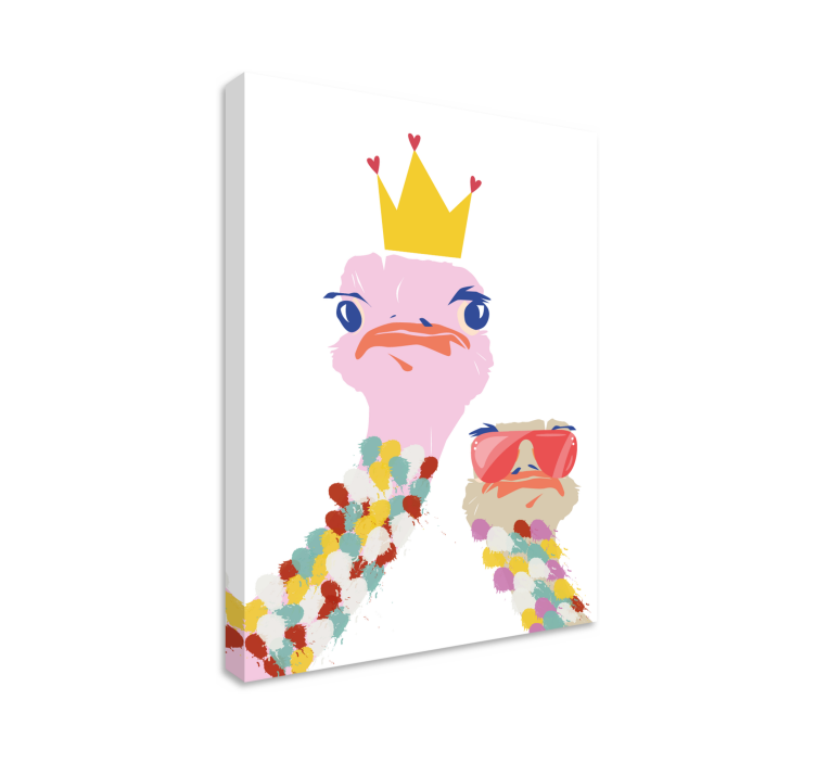 Tableau animaux autruche couronnée - TenStickers