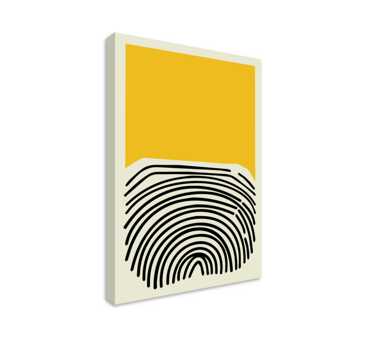 Tableau abstrait conception jaune - TenStickers