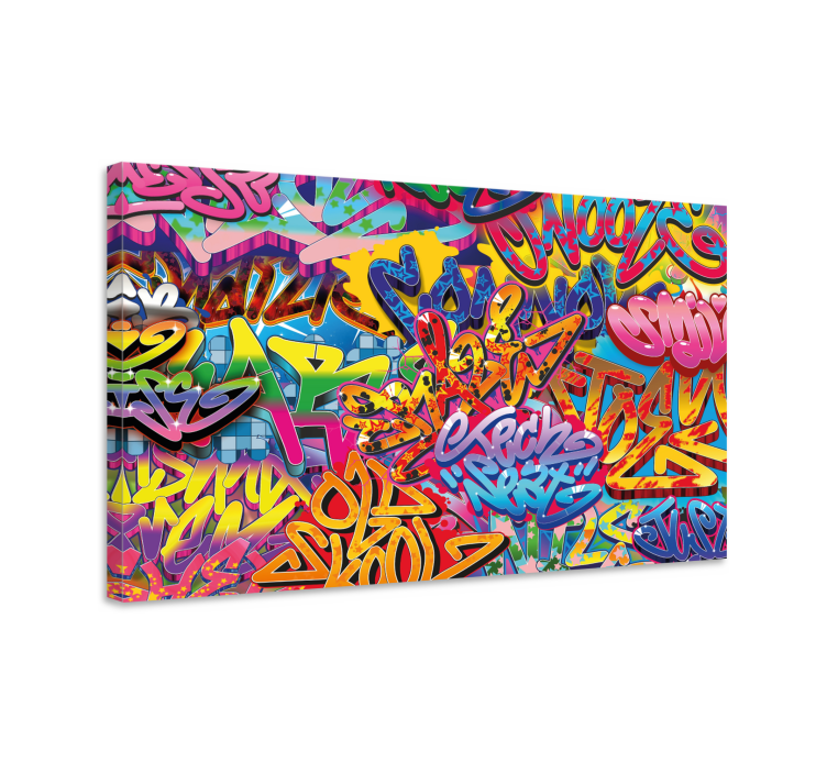 Tableau texte art graffiti vibrant - TenStickers