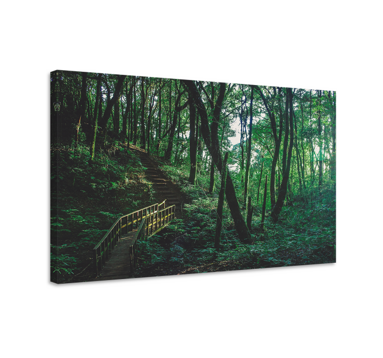 Tableau paysage sentier en forêt - TenStickers
