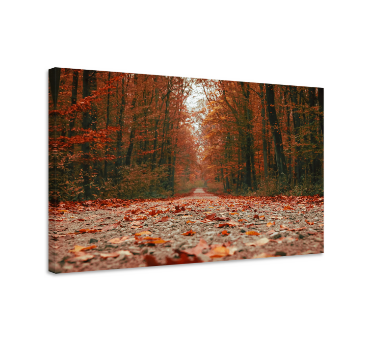 Tableau paysage sentier d'automne - TenStickers
