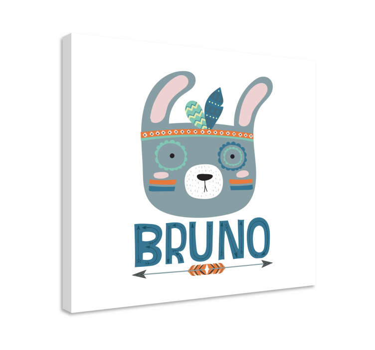 Tableau personnage visage de lapin mignon - TenStickers