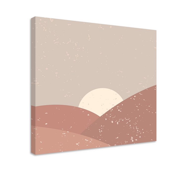 Tableau paysage coucher de soleil dans le désert - TenStickers