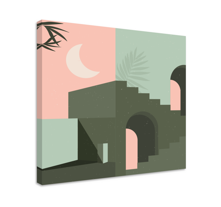 Tableau moderne abstraction architecturale - TenStickers