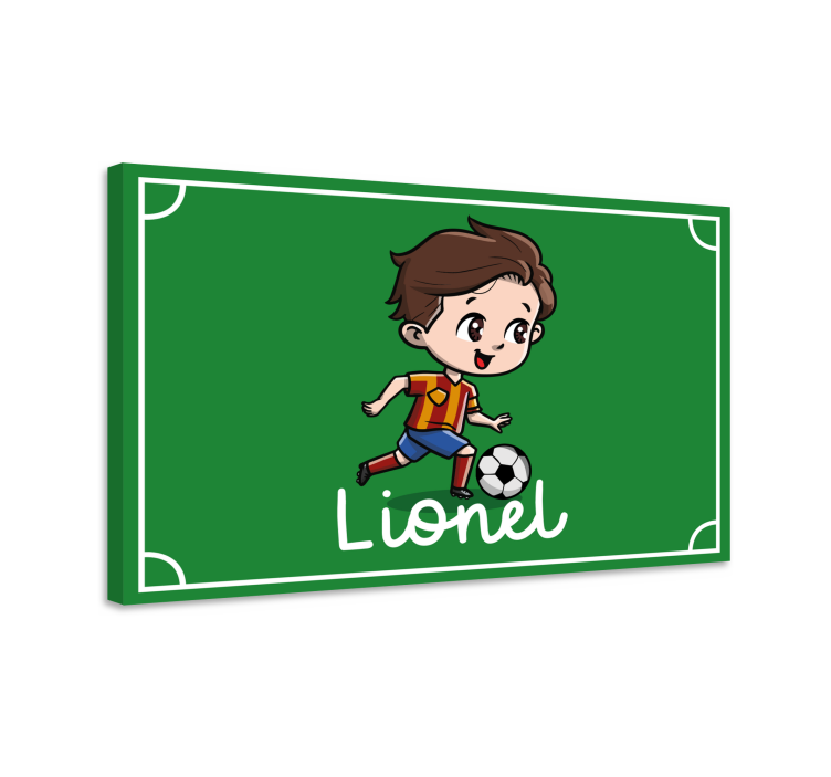 Tableau sports personnage de joueur de football - TenStickers