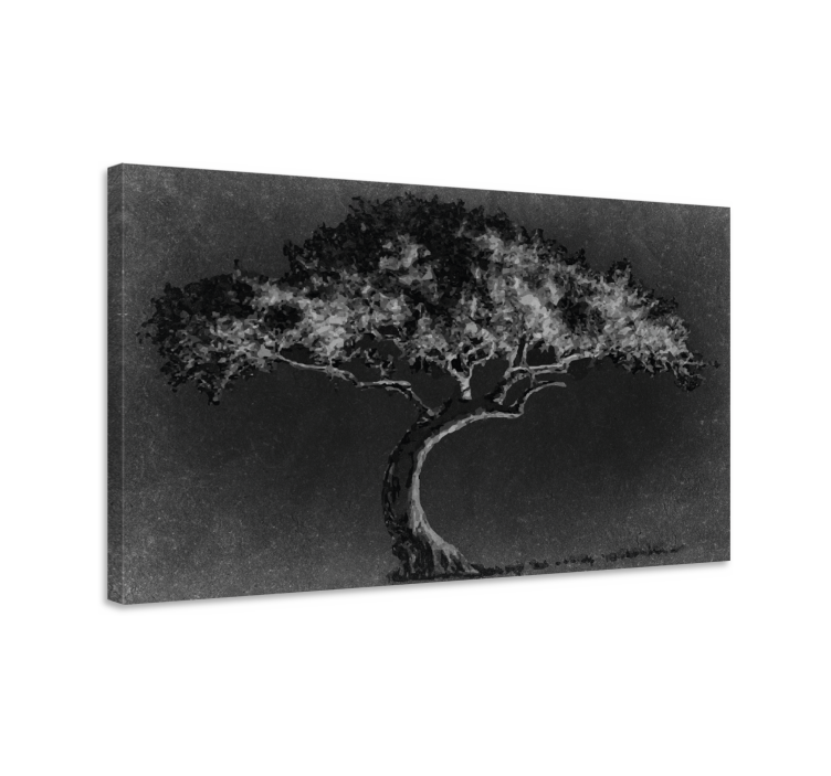 Tableau arbres silhouette d'arbre solitaire - TenStickers