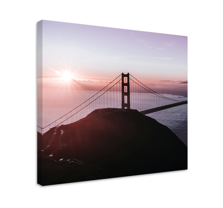 Tableau villes et pays pont du golden gate - TenStickers