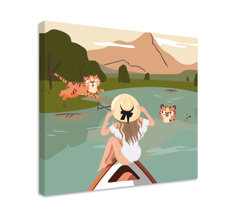 Tableau animaux tigres au cœur de la nature - TenStickers