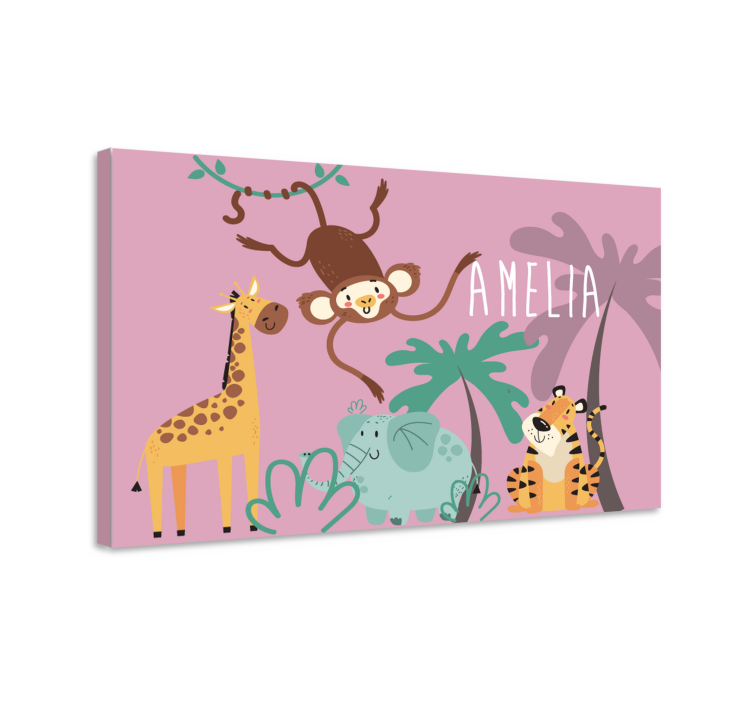 Tableau animaux amis de la jungle - TenStickers