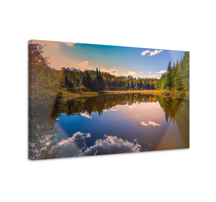 Tableau paysage reflet d'eau serein - TenStickers