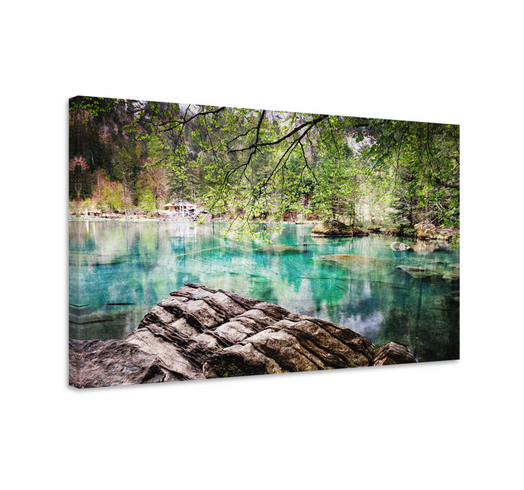 Tableau paysage miroir du lac serein - TenStickers