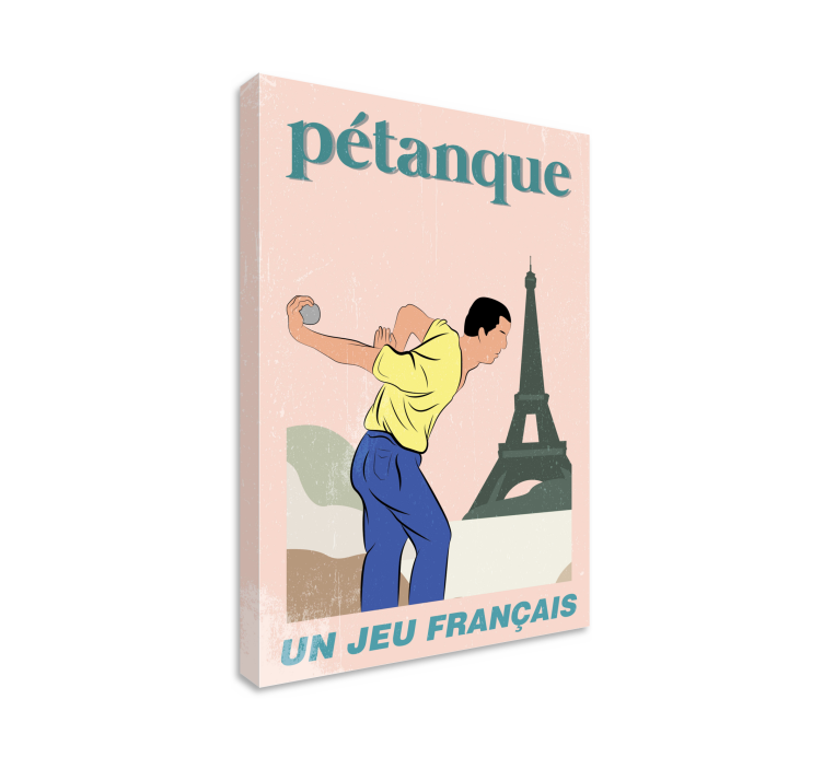 Tableau sport pétanque joueur - TenStickers