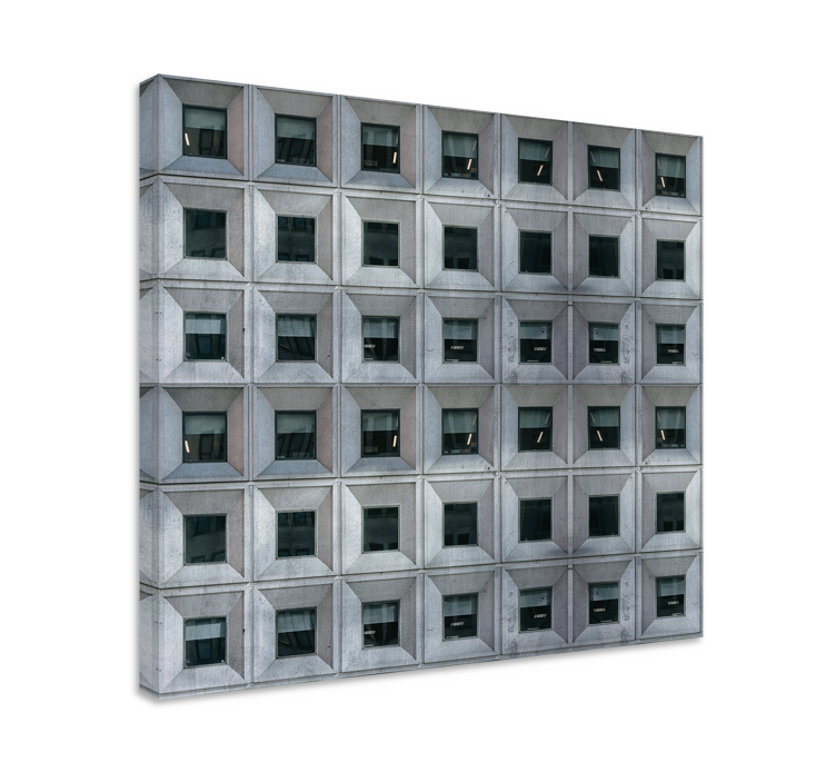 Tableau 3D architecture style art brutaliste béton - TenStickers