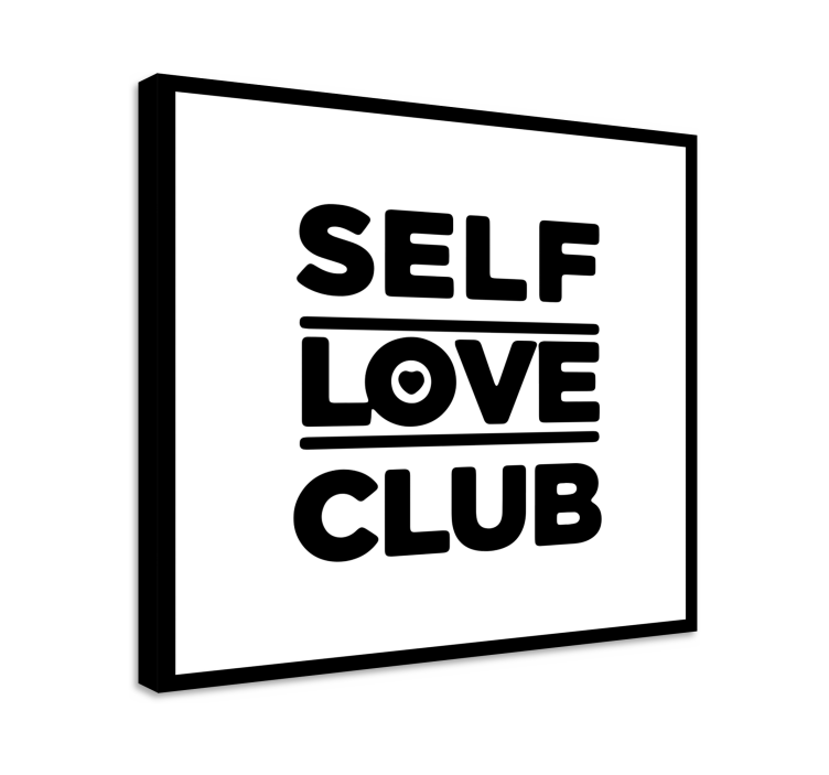 Tableau motivation texte self love club - TenStickers