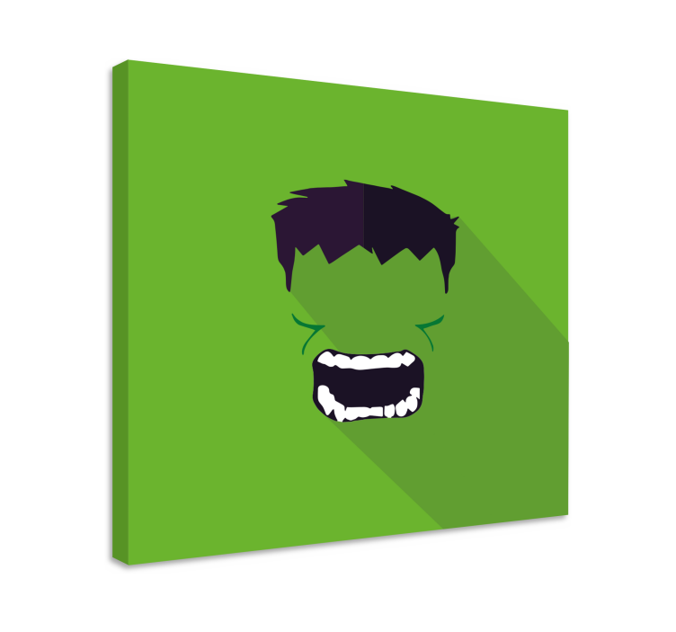 Tableau super-héros en colère design vert - TenStickers