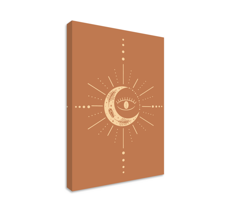 Tableau abstrait motif de croissant céleste - TenStickers