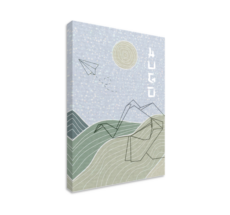 Tableau chambre enfant nuages bleus et oiseaux - TenStickers