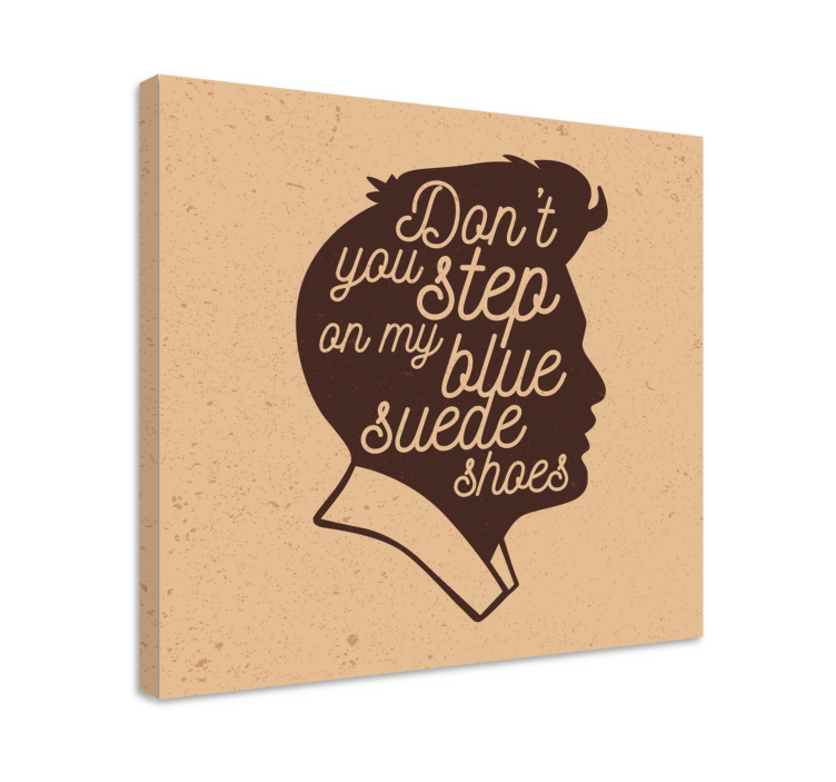 Tableau texte musique "blue suede shoes" - TenStickers