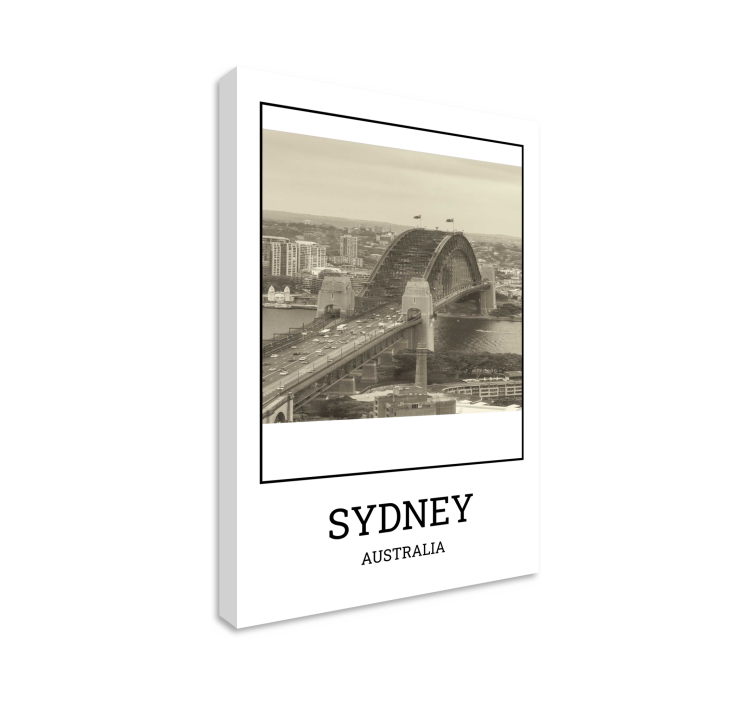 Tableau Sydney noir et blanc - TenStickers