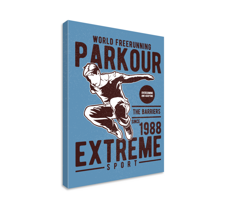 Tableau sports motif parkour style vintage - TenStickers