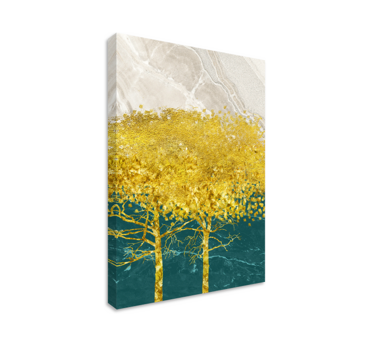 Tableau image arbres dorés - TenStickers