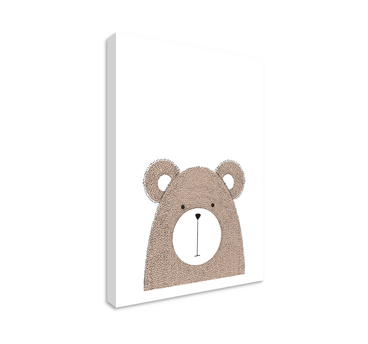 Tableau animal dessin bébé ours - TenStickers