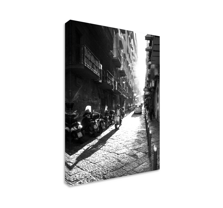 Tableau de la ville de Naples style vintage - TenStickers