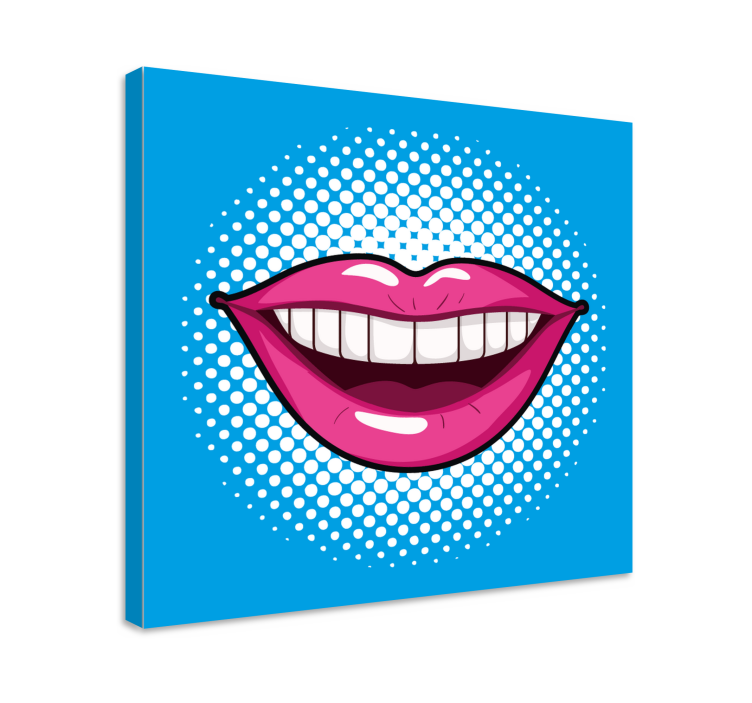 Tableau motif bouche Pop Art - TenStickers
