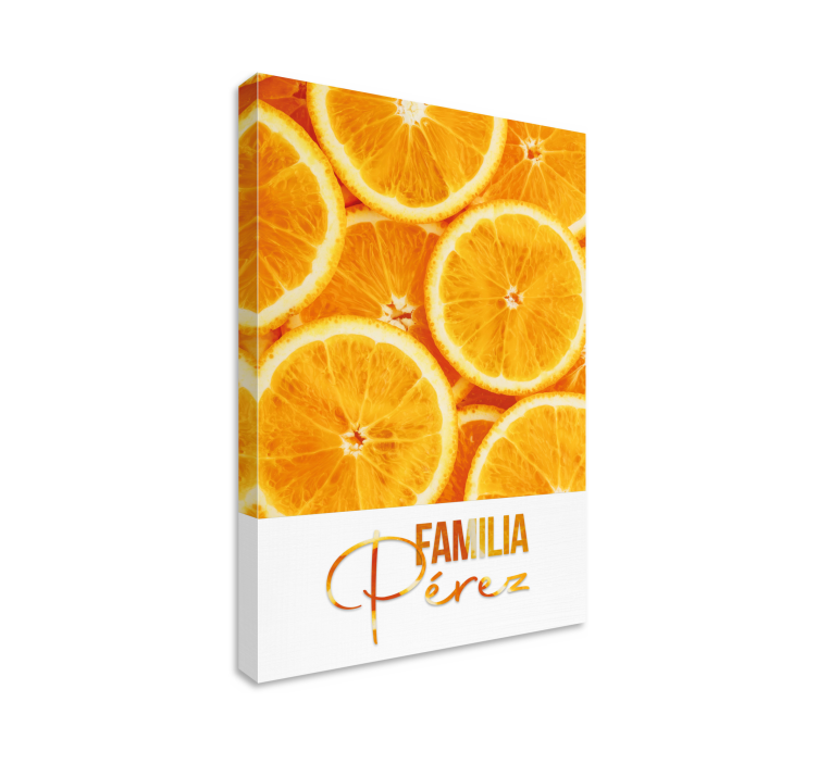Tableau oranges Famille personnalisable - TenStickers