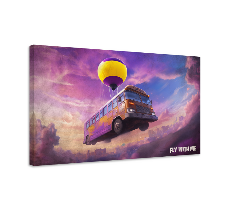 Tableau jeux vidéo scène de bus volant - TenStickers