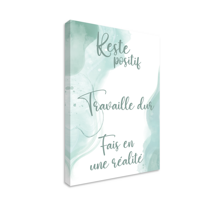 Tableau bureau rester positif, travailler dur - TenStickers