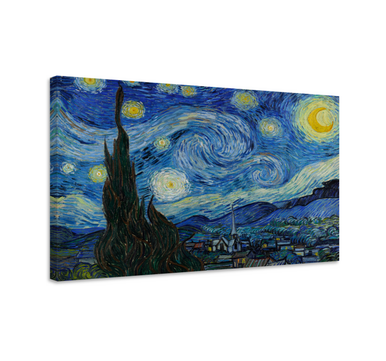 Tableau art la nuit étoilée de Van Gogh - TenStickers