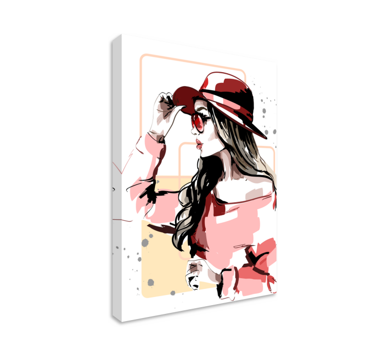 Tableau moderne illustration femme - TenStickers