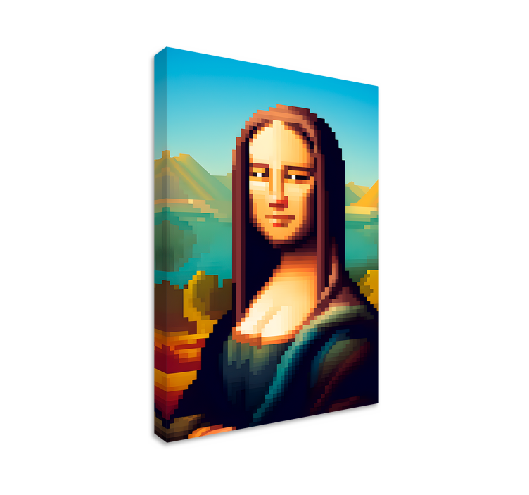 Tableau art La Joconde Pixel Art - TenStickers