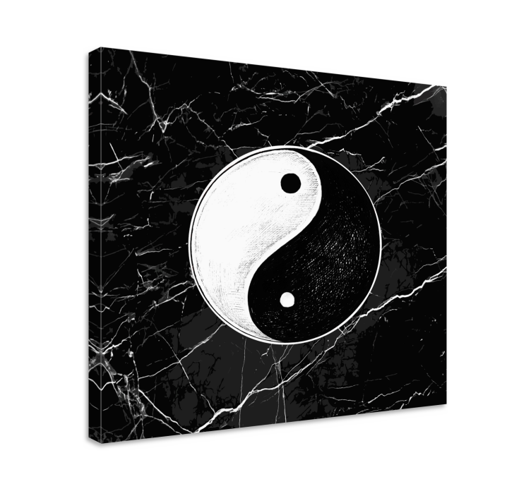 Tableau oriental marbre yin yang - TenStickers