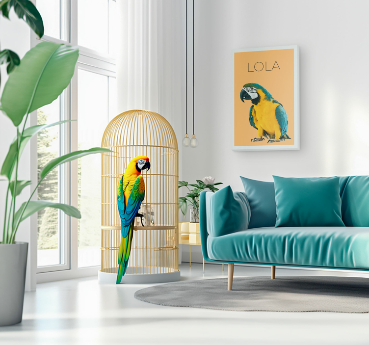 Tableau portrait animal minimaliste - TenStickers