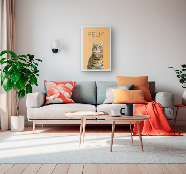 Tableau portrait animal minimaliste - TenStickers