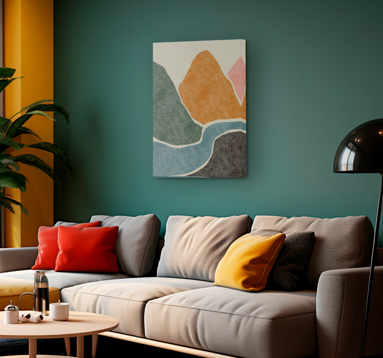 Tableau salon tableau moderne de montagne - TenStickers