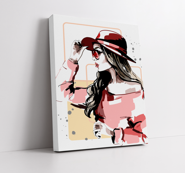 Tableau personnage portrait de femme stylée - TenStickers