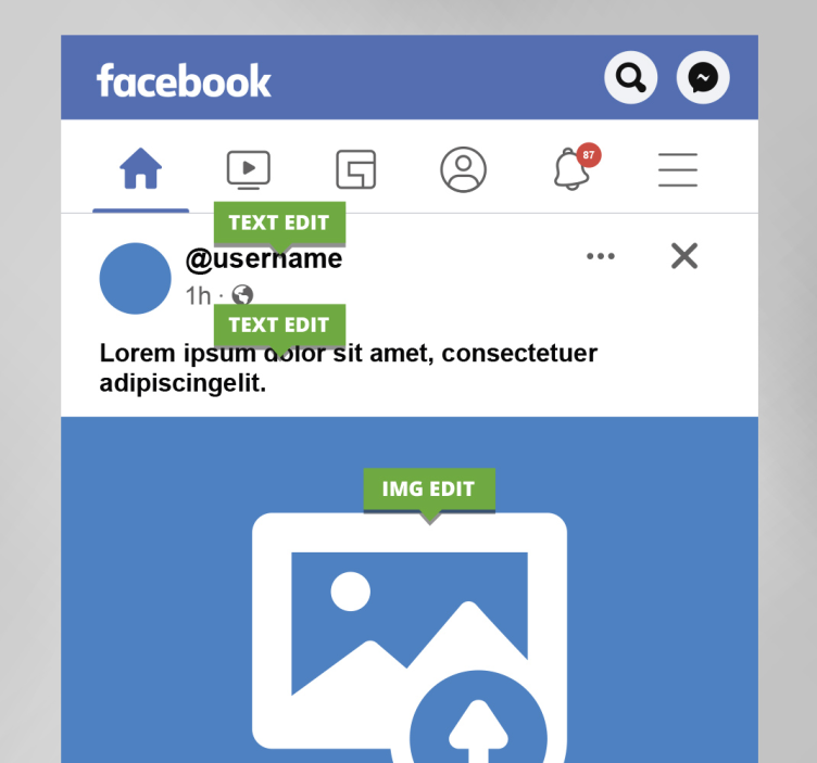 Tableau personnalisé Facebook - TenStickers